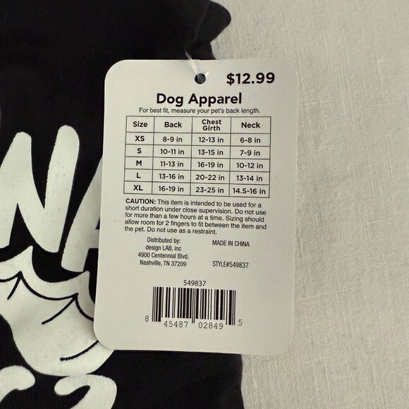 Wanna Hang Dog Shirt Halloween Pet Tee Size XS Black Bat Design Buttons and Bone - Picture 4 of 6